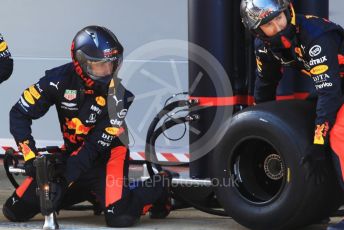 World © Octane Photographic Ltd. Formula 1 – F1 Pre-season Test 2 - Day 2. Aston Martin Red Bull Racing RB16 – Alexander Albon pit stop practice. Circuit de Barcelona-Catalunya, Spain. Thursday 27th February 2020.