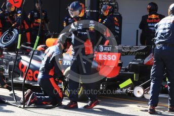 World © Octane Photographic Ltd. Formula 1 – F1 Pre-season Test 2 - Day 2. Aston Martin Red Bull Racing RB16 – Alexander Albon pit stop practice. Circuit de Barcelona-Catalunya, Spain. Thursday 27th February 2020.