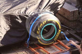 World © Octane Photographic Ltd. Formula 1 – F1 Pre-season Test 2 - Day 2. Mercedes AMG Petronas F1 W11 EQ Performance - Lewis Hamilton's car is returned to the pits after stopping on track. Circuit de Barcelona-Catalunya, Spain. Thursday 27th February 2020.