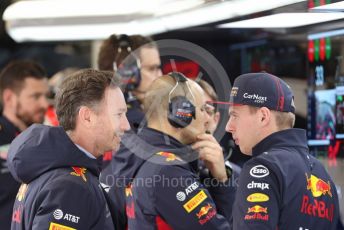 World © Octane Photographic Ltd. Formula 1 – F1 Pre-season Test 2 - Day 2. Aston Martin Red Bull Racing RB16 – Max Verstappen and Christian Horner - Team Principal of Red Bull Racing. Circuit de Barcelona-Catalunya, Spain. Thursday 27th February 2020.