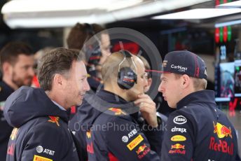 World © Octane Photographic Ltd. Formula 1 – F1 Pre-season Test 2 - Day 2. Aston Martin Red Bull Racing RB16 – Max Verstappen and Christian Horner - Team Principal of Red Bull Racing. Circuit de Barcelona-Catalunya, Spain. Thursday 27th February 2020.