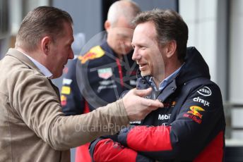 World © Octane Photographic Ltd. Formula 1 – F1 Pre-season Test 2 - Day 2. Christian Horner - Team Principal of Red Bull Racing and Jos Verstappen. Circuit de Barcelona-Catalunya, Spain. Thursday 27th February 2020.