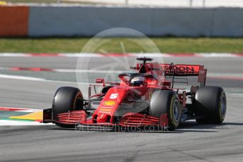 World © Octane Photographic Ltd. Formula 1 – F1 Pre-season Test 2 - Day 2. Scuderia Ferrari SF1000 – Sebastian Vettel. Circuit de Barcelona-Catalunya, Spain. Thursday 27th February 2020.