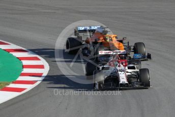 World © Octane Photographic Ltd. Formula 1 – F1 Pre-season Test 2 - Day 2. Alfa Romeo Racing Orlen C39 – Antonio Giovinazzi and McLaren MCL35 – Lando Norris. Circuit de Barcelona-Catalunya, Spain. Thursday 27th February 2020.