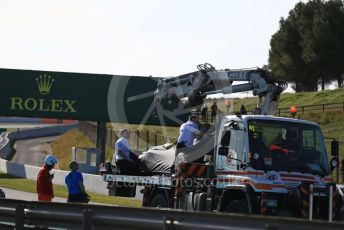 World © Octane Photographic Ltd. Formula 1 – F1 Pre-season Test 2 - Day 2. Mercedes AMG Petronas F1 W11 EQ Performance - Lewis Hamilton's car is returned to the pits after stopping on track. Circuit de Barcelona-Catalunya, Spain. Thursday 27th February 2020.