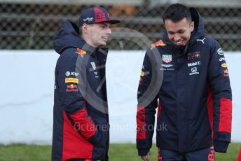 World © Octane Photographic Ltd. Formula 1 – F1 Pre-season Test 1 - Day 1. Aston Martin Red Bull Racing RB16 – Max Verstappen and Alexander Albon. . Circuit de Barcelona-Catalunya, Spain. Wednesday 19th February 2020.