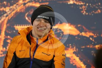 World © Octane Photographic Ltd. Formula 1 – F1 Pre-season Test 1 - Day 1. FIA Press Conference. McLaren – Lando Norris. Circuit de Barcelona-Catalunya, Spain. Wednesday 19th February 2020.