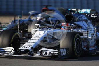 World © Octane Photographic Ltd. Formula 1 – F1 Pre-season Test 1 - Day 2. Scuderia AlphaTauri Honda AT01 – Pierre Gasly and Mercedes AMG Petronas F1 W11 EQ Performance - Lewis Hamilton. Circuit de Barcelona-Catalunya, Spain. Thursday 20th February 2020.