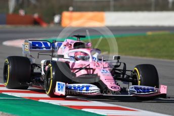 World © Octane Photographic Ltd. Formula 1 – F1 Pre-season Test 1 - Day 2. BWT Racing Point F1 Team RP20 - Sergio Perez. Circuit de Barcelona-Catalunya, Spain. Thursday 20th February 2020.