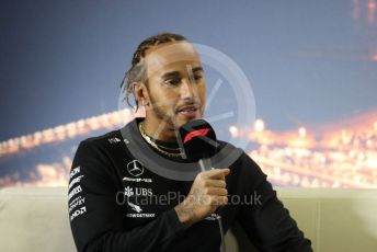 World © Octane Photographic Ltd. Formula 1 – F1 Pre-season Test 1 - Day 2 - Press Conference. Mercedes AMG Petronas F1 W11 EQ Performance - Lewis Hamilton. Circuit de Barcelona-Catalunya, Spain. Thursday 20th February 2020.