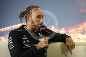 World © Octane Photographic Ltd. Formula 1 – F1 Pre-season Test 1 - Day 2 - Press Conference. Mercedes AMG Petronas F1 W11 EQ Performance - Lewis Hamilton. Circuit de Barcelona-Catalunya, Spain. Thursday 20th February 2020.