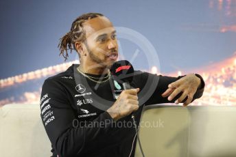 World © Octane Photographic Ltd. Formula 1 – F1 Pre-season Test 1 - Day 2 - Press Conference. Mercedes AMG Petronas F1 W11 EQ Performance - Lewis Hamilton. Circuit de Barcelona-Catalunya, Spain. Thursday 20th February 2020.