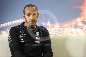 World © Octane Photographic Ltd. Formula 1 – F1 Pre-season Test 1 - Day 2 - Press Conference. Mercedes AMG Petronas F1 W11 EQ Performance - Lewis Hamilton. Circuit de Barcelona-Catalunya, Spain. Thursday 20th February 2020.