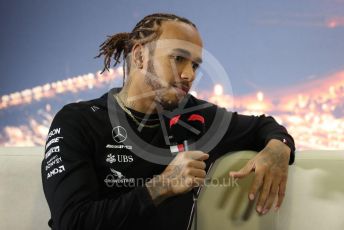 World © Octane Photographic Ltd. Formula 1 – F1 Pre-season Test 1 - Day 2 - Press Conference. Mercedes AMG Petronas F1 W11 EQ Performance - Lewis Hamilton. Circuit de Barcelona-Catalunya, Spain. Thursday 20th February 2020.