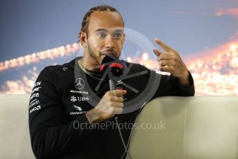 World © Octane Photographic Ltd. Formula 1 – F1 Pre-season Test 1 - Day 2 - Press Conference. Mercedes AMG Petronas F1 W11 EQ Performance - Lewis Hamilton. Circuit de Barcelona-Catalunya, Spain. Thursday 20th February 2020.