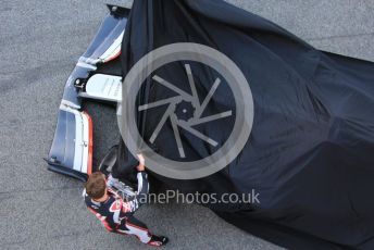World © Octane Photographic Ltd. Formula 1 – F1 Pre-season Test 1 - Day 1. Haas F1 Team VF20 car launch. Circuit de Barcelona-Catalunya, Spain. Wednesday 19th February 2020.