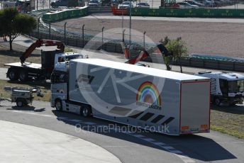 World © Octane Photographic Ltd. Formula 1 – F1 Portuguese GP, Practice 2. F1 transporter. Autodromo do Algarve, Portimao, Portugal. Friday 23rd October 2020. #WeRaceAsOne