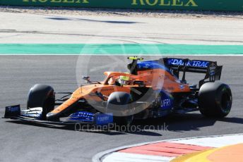 World © Octane Photographic Ltd. Formula 1 – F1 Portuguese GP, Practice 2. McLaren MCL35 – Lando Norris. Autodromo do Algarve, Portimao, Portugal. Friday 23rd October 2020.