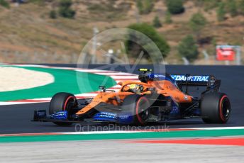 World © Octane Photographic Ltd. Formula 1 – F1 Portuguese GP, Practice 3. McLaren MCL35 – Lando Norris. Autodromo do Algarve, Portimao, Portugal. Saturday 24th October 2020.