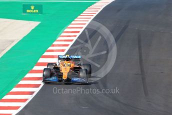 World © Octane Photographic Ltd. Formula 1 – F1 Portuguese GP, Qualifying. McLaren MCL35 – Lando Norris. Autodromo do Algarve, Portimao, Portugal. Saturday 24th October 2020.