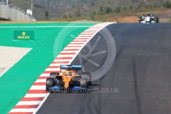 World © Octane Photographic Ltd. Formula 1 – F1 Portuguese GP, Qualifying. McLaren MCL35 – Carlos Sainz and Scuderia AlphaTauri Honda AT01 – Pierre Gasly. Autodromo do Algarve, Portimao, Portugal. Saturday 24th October 2020.