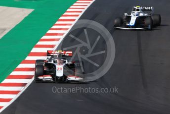 World © Octane Photographic Ltd. Formula 1 – F1 Portuguese GP, Qualifying. Haas F1 Team VF20 – Kevin Magnussen and Williams Racing FW43 – Nicholas Latifi. Autodromo do Algarve, Portimao, Portugal. Saturday 24th October 2020.