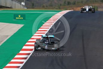 World © Octane Photographic Ltd. Formula 1 – F1 Portuguese GP, Qualifying. Mercedes AMG Petronas F1 W11 EQ Performance - Lewis Hamilton and Williams Racing FW 43 – George Russell. Autodromo do Algarve, Portimao, Portugal. Saturday 24th October 2020.