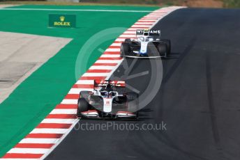 World © Octane Photographic Ltd. Formula 1 – F1 Portuguese GP, Qualifying. Haas F1 Team VF20 – Romain Grosjean and Williams Racing FW43 – Nicholas Latifi. Autodromo do Algarve, Portimao, Portugal. Saturday 24th October 2020.