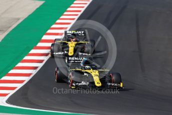 World © Octane Photographic Ltd. Formula 1 – F1 Portuguese GP, Qualifying. Renault Sport F1 Team RS20 – Daniel Ricciardo and Esteban Ocon. Autodromo do Algarve, Portimao, Portugal. Saturday 24th October 2020.