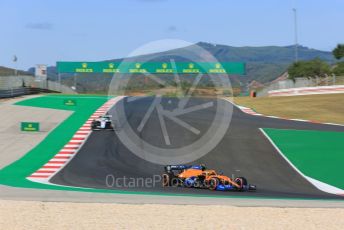 World © Octane Photographic Ltd. Formula 1 – F1 Portuguese GP, Qualifying. McLaren MCL35 – Lando Norris and Williams Racing FW43 – Nicholas Latifi. Autodromo do Algarve, Portimao, Portugal. Saturday 24th October 2020.
