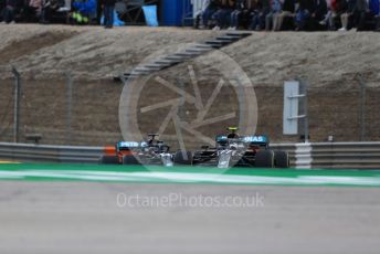 World © Octane Photographic Ltd. Formula 1 – F1 Portuguese GP, Race. Mercedes AMG Petronas F1 W11 EQ Performance - Valtteri Bottas and Lewis Hamilton. Autodromo do Algarve, Portimao, Portugal. Sunday 25th October 2020.