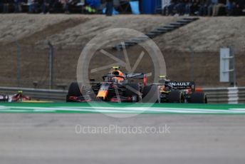 World © Octane Photographic Ltd. Formula 1 – F1 Portuguese GP, Race. Aston Martin Red Bull Racing RB16 – Alexander Albon and Renault Sport F1 Team RS20 – Esteban Ocon. Autodromo do Algarve, Portimao, Portugal. Sunday 25th October 2020.
