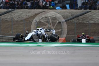 World © Octane Photographic Ltd. Formula 1 – F1 Portuguese GP, Race. Williams Racing FW43 – Nicholas Latifi and Haas F1 Team VF20 – Kevin Magnussen. Autodromo do Algarve, Portimao, Portugal. Sunday 25th October 2020.