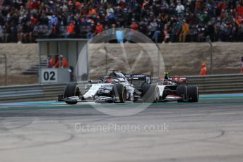 World © Octane Photographic Ltd. Formula 1 – F1 Portuguese GP, Race. Scuderia AlphaTauri Honda AT01 – Daniil Kvyat and Haas F1 Team VF20 – Kevin Magnussen. Autodromo do Algarve, Portimao, Portugal. Sunday 25th October 2020.