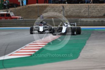 World © Octane Photographic Ltd. Formula 1 – F1 Portuguese GP, Race. Williams Racing FW43 – Nicholas Latifi and Scuderia AlphaTauri Honda AT01 – Daniil Kvyat. Autodromo do Algarve, Portimao, Portugal. Sunday 25th October 2020.