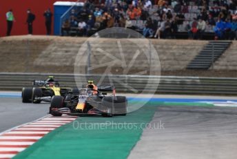 World © Octane Photographic Ltd. Formula 1 – F1 Portuguese GP, Race. Aston Martin Red Bull Racing RB16 – Alexander Albon and Renault Sport F1 Team RS20 – Esteban Ocon. Autodromo do Algarve, Portimao, Portugal. Sunday 25th October 2020.