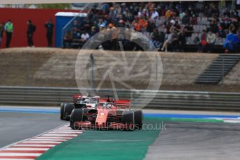 World © Octane Photographic Ltd. Formula 1 – F1 Portuguese GP, Race. Scuderia Ferrari SF1000 – Sebastian Vettel and Haas F1 Team VF20 – Romain Grosjean. Autodromo do Algarve, Portimao, Portugal. Sunday 25th October 2020.