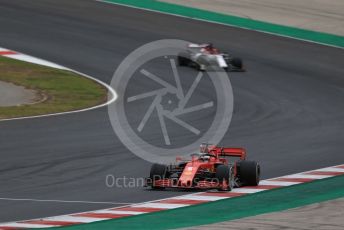 World © Octane Photographic Ltd. Formula 1 – F1 Portuguese GP, Race. Scuderia Ferrari SF1000 – Sebastian Vettel and Alfa Romeo Racing Orlen C39 – Kimi Raikkonen. . Autodromo do Algarve, Portimao, Portugal. Sunday 25th October 2020.