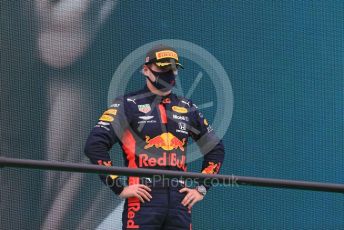 World © Octane Photographic Ltd. Formula 1 – F1 Portuguese GP, Podium. Aston Martin Red Bull Racing RB16 – Max Verstappen. Autodromo do Algarve, Portimao, Portugal. Sunday 25th October 2020.