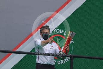 World © Octane Photographic Ltd. Formula 1 – F1 Portuguese GP, Podium. Mercedes AMG Petronas F1 – Peter “Bono” Bonnington, Lewis Hamilton’s race engineer. Autodromo do Algarve, Portimao, Portugal. Sunday 25th October 2020.