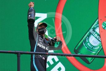World © Octane Photographic Ltd. Formula 1 – F1 Portuguese GP, Podium. Mercedes AMG Petronas F1 W11 EQ Performance - Lewis Hamilton. Autodromo do Algarve, Portimao, Portugal. Sunday 25th October 2020.