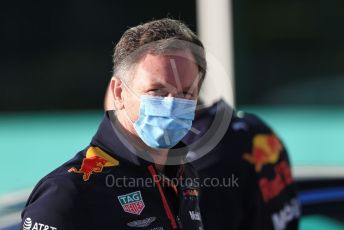 World © Octane Photographic Ltd. Formula 1 – F1 Portuguese GP. Christian Horner - Team Principal of Red Bull Racing. Autodromo do Algarve, Portimao, Portugal. Friday 23rd October 2020.