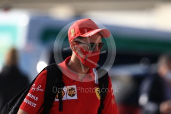 World © Octane Photographic Ltd. Formula 1 – F1 Portuguese GP, Paddock. Scuderia Ferrari SF1000 – Sebastian Vettel. Autodromo do Algarve, Portimao, Portugal. Friday 23rd October 2020.