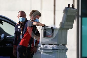 World © Octane Photographic Ltd. Formula 1 – F1 Portuguese GP, Paddock. Aston Martin Red Bull Racing unpacking chilled equipment. Autodromo do Algarve, Portimao, Portugal. Friday 23rd October 2020.