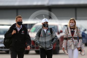 World © Octane Photographic Ltd. Formula 1 – F1 Portuguese GP, Paddock. Mercedes AMG Petronas F1 W11 EQ Performance - Valtteri Bottas and girlfriend Tiffany Cromwell. Autodromo do Algarve, Portimao, Portugal. Friday 23rd October 2020.