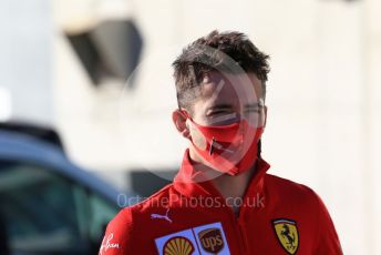 World © Octane Photographic Ltd. Formula 1 – F1 Portuguese GP, Paddock. Scuderia Ferrari SF1000 – Charles Leclerc. Autodromo do Algarve, Portimao, Portugal. Saturday 24th October 2020.