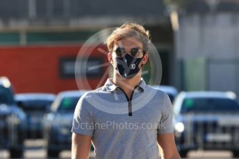 World © Octane Photographic Ltd. Formula 1 – F1 Portuguese GP, Paddock. Scuderia AlphaTauri Honda AT01 – Pierre Gasly. Autodromo do Algarve, Portimao, Portugal. Saturday 24th October 2020.