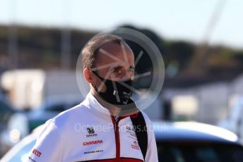 World © Octane Photographic Ltd. Formula 1 – F1 Portuguese GP, Paddock. Alfa Romeo Racing Orlen C39 Reserve Driver – Robert Kubica. Autodromo do Algarve, Portimao, Portugal. Saturday 24th October 2020.