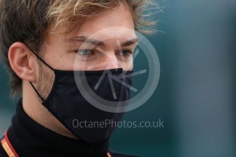 World © Octane Photographic Ltd. Formula 1 – F1 Portuguese GP, Paddock. Scuderia AlphaTauri Honda AT01 – Pierre Gasly. Autodromo do Algarve, Portimao, Portugal. Sunday 25th October 2020.