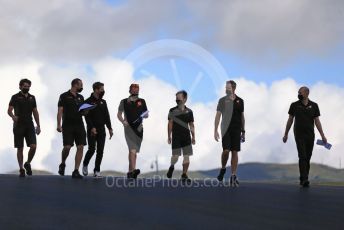 World © Octane Photographic Ltd. Formula 1 – F1 Portuguese GP, Track Walk. Haas F1 Team VF20 – Romain Grosjean and Pietro Fittipaldi. Autodromo do Algarve, Portimao, Portugal. Thursday 22nd October 2020.